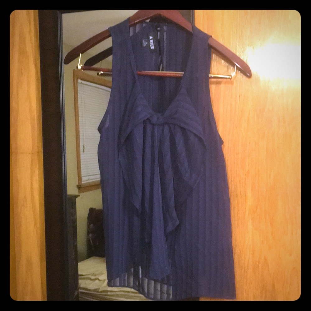 A. Byer Bow front blouse
